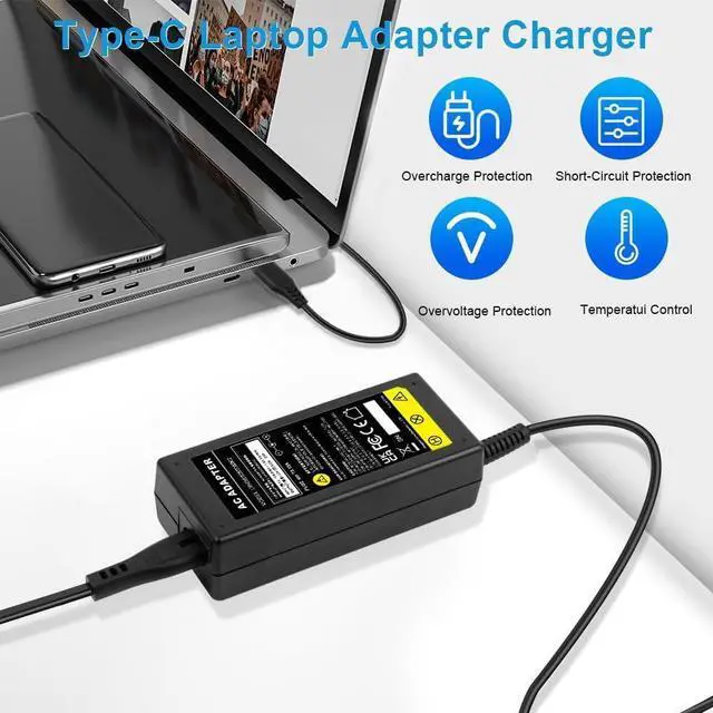 Alt view image 7 of 7 - Universal Chromebook Charger 65W USB-C Charger Type C Port Adapter, for Thinkpad/Yoga, Dell, Chromebook 3100, Latitude 5420, Acer, Google Series Type C Chromebook Charger Fast Charging