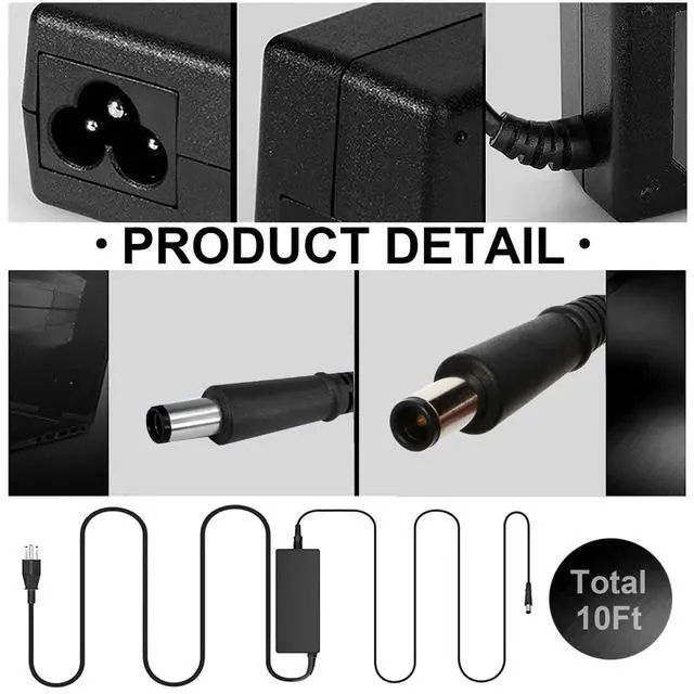 Alt view image 6 of 7 - 19.5V 3.34A 65W PA-12 AC Adapter Charger for Dell Latitude 5400 7490 7400 7480 5500 3190 E5470 E7450 E6430 5480 Inspiron M5030 M5040 N4010 N4030 N5010 N5050 Power Supply Cord(7.4 * 5mm Tip)