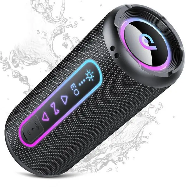 Main image of Portable Bluetooth Speaker with Lights, Bluetooth 5.4 Speaker, Powerful Crystal Clear Sound,All Day Playtime,30W Loud Stereo Sound, IPX7 Waterproof,TWS pairing for Outdoor/Home/Party/Travel,Gift Ideas