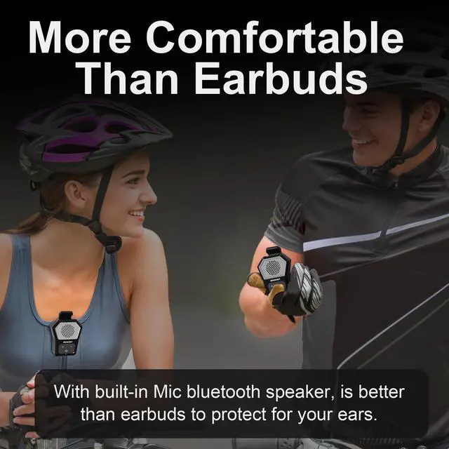 Alt view image 6 of 7 - Wearable Bluetooth Speaker, Portable Wireless Clip-on Mini Water-Resistant Speaker, 12H Playtime, Built-in Mics for Hands-Free, Small Wireless Bluetooth for Jobsite/Sports/Outdoor