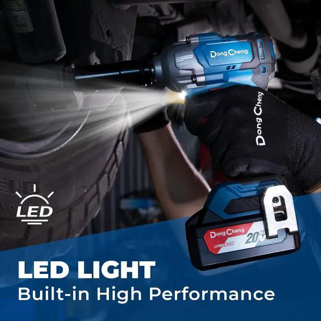 Alt view image 4 of 7 - 20V Brushless Impact Wrench, Max Torque 503 ft-lbs (682 N.m), 2x4.0Ah Battery, 1/2" with 3 Mode Speed, 2400 RPM Cordless Impact Gun, Includes Charger, 4 Impact Sockets and Kit Bag