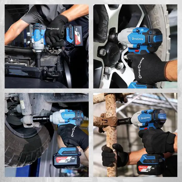 Alt view image 6 of 7 - 20V Brushless Impact Wrench, 670 ft-lbs (910N.m) Max Torque, 1/2 inch 4-Speed 2200RPM Cordless Impact Gun with Tool Bag, 2x4.0Ah Battery & Charger for Bolts on Cars, Trucks.etc