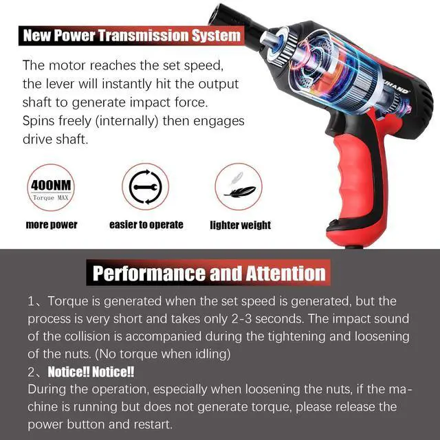 Alt view image 2 of 6 - Car Impact Wrench 1/2 Inch & 12 Volt Portable Electric Impact Wrench Kit, Tire Repair Tools with Sockets and Carry Case