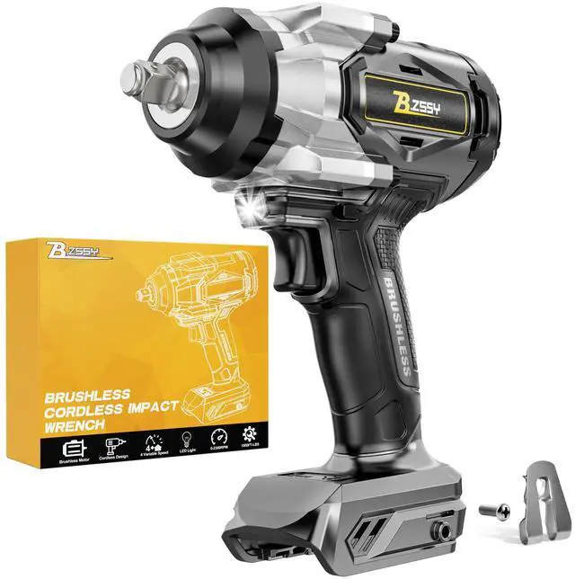 Main image of Cordless Impact Wrench 1/2 inch Compatible with Dewalt 20V Battery, 1000FT-LBS 1360N.m Brushless Impact Gun 2300RPM High Torque Impact Driver w/LED Work Light & Blet Clip (Battery NOT included)
