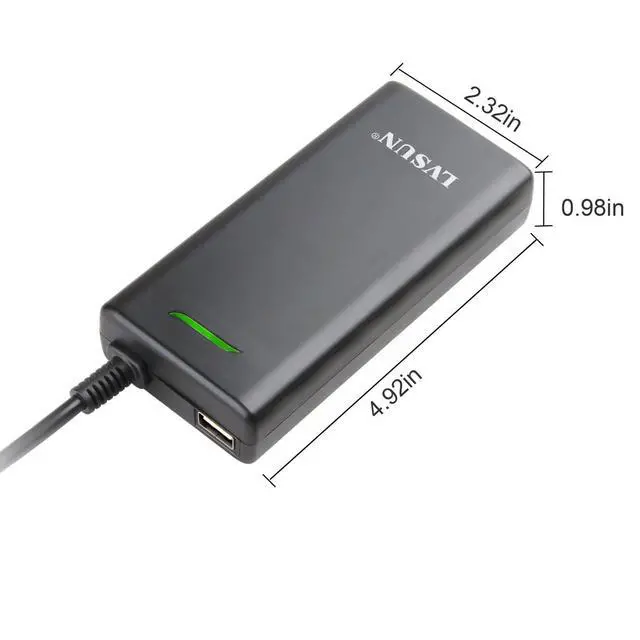 Alt view image 2 of 7 - Universal Laptop Charger 90W, Slim AC Adapter Power Supply Cord with USB Port for Mobile Phones| Tablet Compatible with Dell Lenovo Toshiba Acer Asus Gateway IBM and Most Notebooks