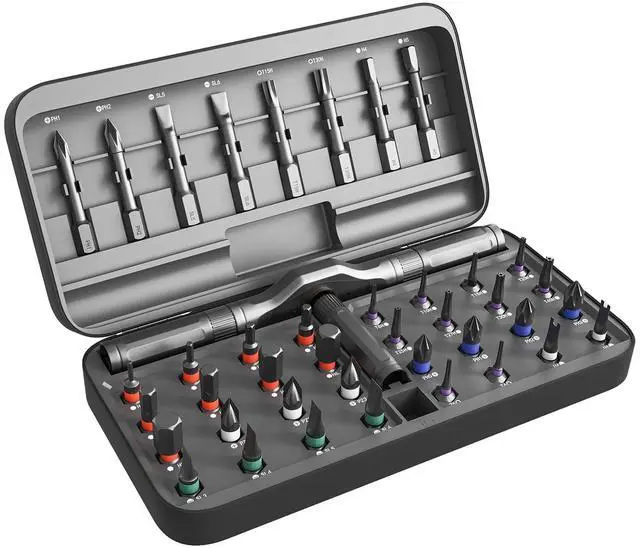Main image of 42 in 1 Magnetic Ratchet Screwdriver Set - Includes Allen Wrenches Sets, for Ring Doorbell/Camera Screwdriver,Home Repair,Electronic & DIY | S2 Alloy Steel with Storage Case.