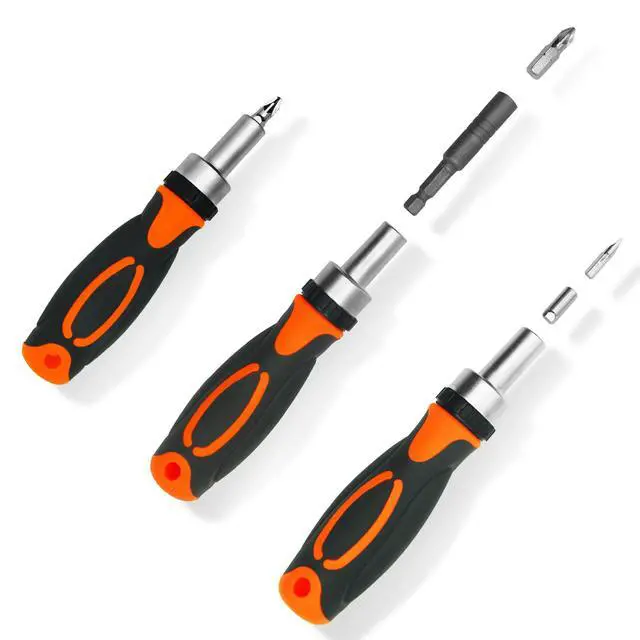 Alt view image 6 of 7 - Ratcheting Screwdriver Set Screwdriver 42 in 1 Ratchet Wrench Set, With Rotatable Ratchet Handles Storage Case, Household Repair Tool Kits for Bike