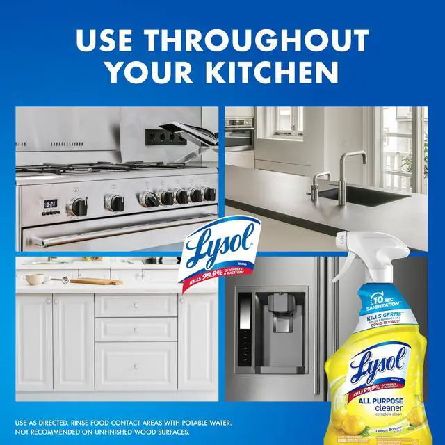 Alt view image 6 of 6 - All Purpose Cleaner Spray, Multi-Purpose Disinfecting Spray, Kitchen & Bathroom Cleaner, Lemon Breeze, Lavender, & Mango Scents, 32oz (Pack of 4)