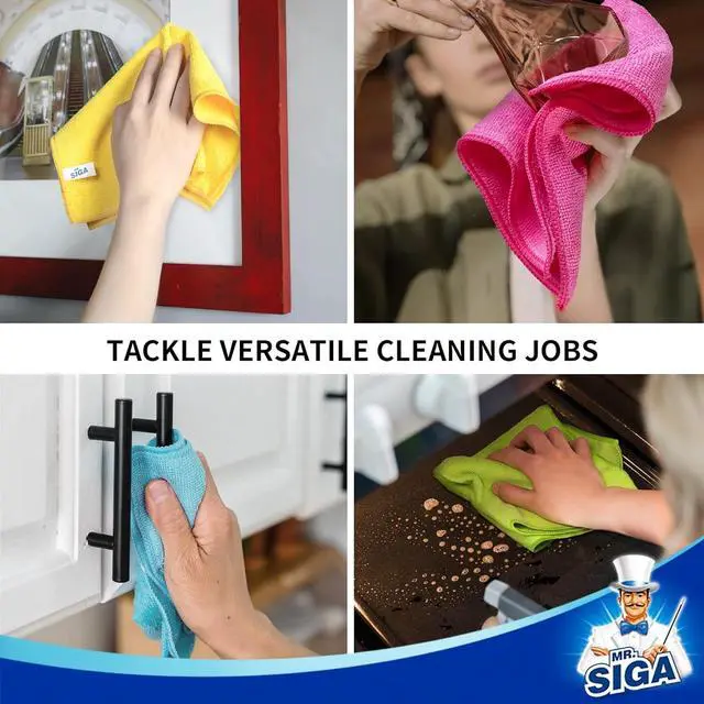 Alt view image 6 of 6 - Microfiber Cleaning Cloth, Pack of 24, Size:12.6" x 12.6"
