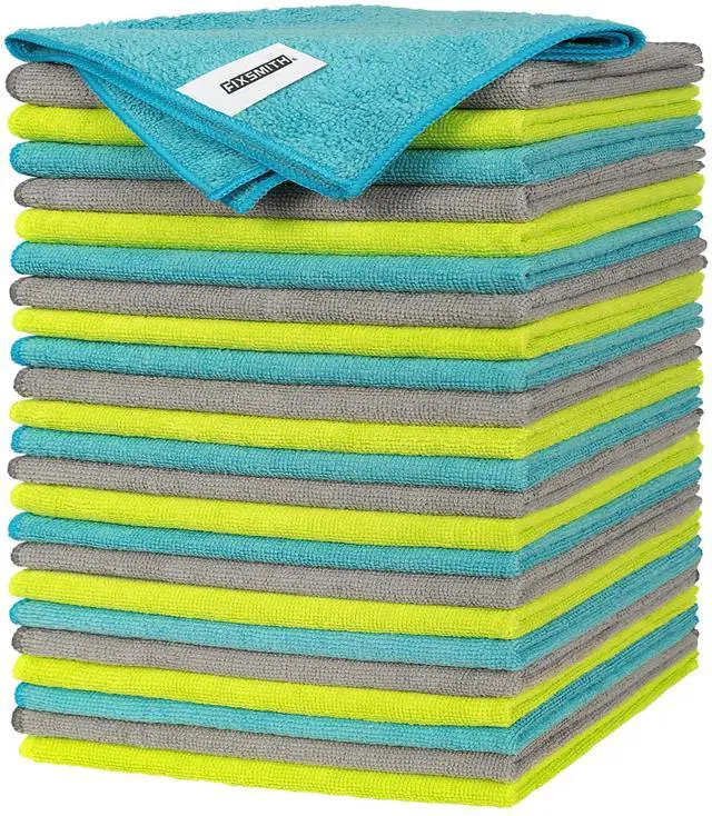 Main image of Microfiber Cleaning Cloth - Pack of 24, Multi-Functional Cleaning Towels, Size: 12 x 16 in, Highly Absorbent Cleaning Rags, Lint-Free, Streak-Free Cleaning Cloths for Car Kitchen Home Office