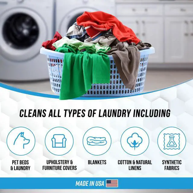 Alt view image 5 of 5 - Enzyme Laundry Booster Odor Remover - 2 lbs Unscented Enzymatic Clothes Stain Cleaner Powder, Natural Deodorizer with Bio Active Enzymes, Detergent Additive Eliminator for Sweat, Oil, Blood - 64 Loads