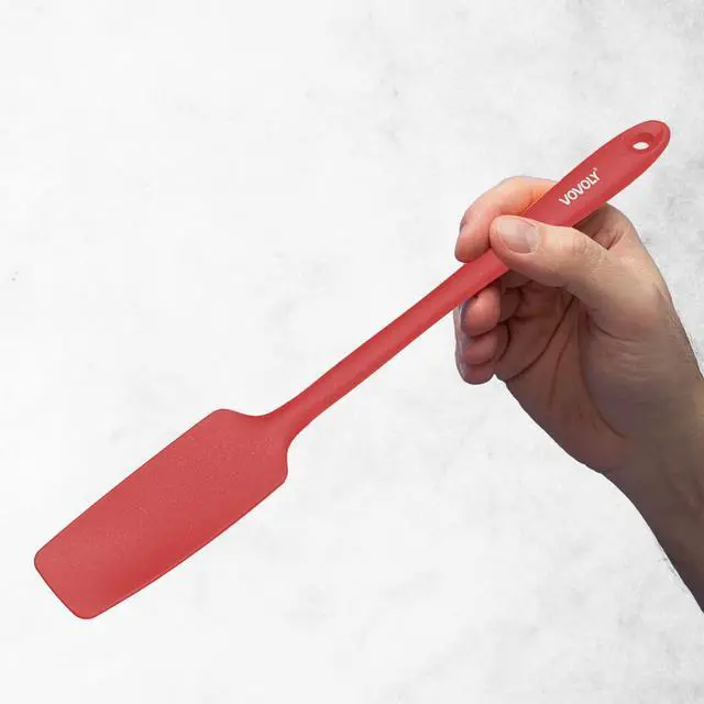 Alt view image 6 of 7 - Silicone Jar Spatulas, Long Handle Jar Spatulas, 600ºF Heat Resistant Small Spatula, Seamless Design, Stainless Steel Core, BPA Free Spoonula (3, Mixed)