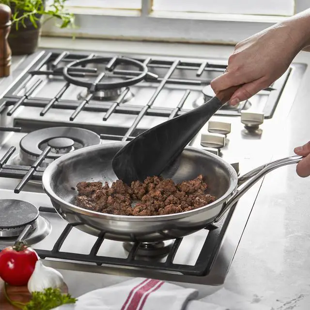 Alt view image 2 of 5 - Silicone with Wood Handle Cooking Utensil, Multi-function Spatula Spoon