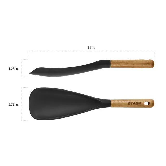 Alt view image 3 of 5 - Silicone with Wood Handle Cooking Utensil, Multi-function Spatula Spoon