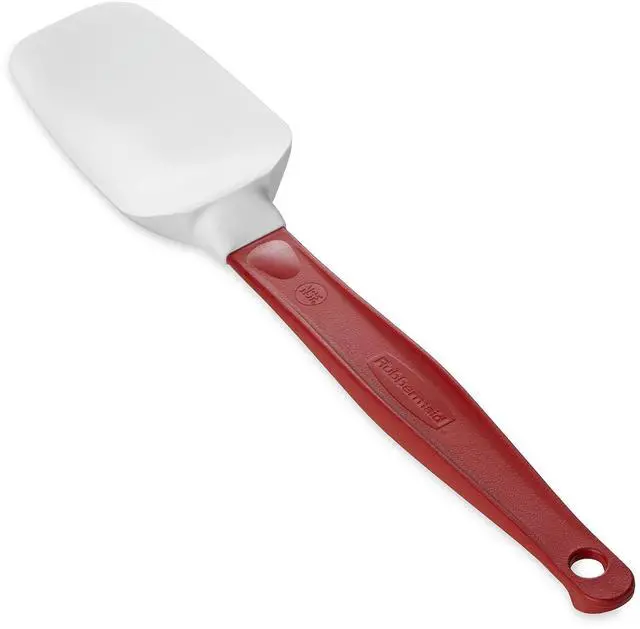 Main image of Commercial Products High Heat Resistant Silicone Heavy Duty Spatula/Food Scraper 9.5" 500 Degrees F Red Handle for Baking/Cooking/Mixing Commercial Dishwasher Safe