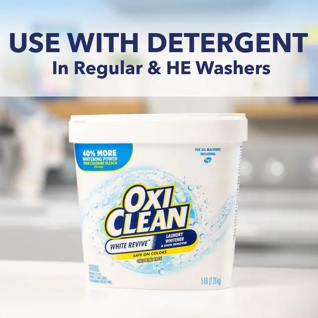 Alt view image 4 of 7 - White Revive Laundry Whitener and Stain Remover Powder, Alternative to Bleach for Laundry, 5 lb