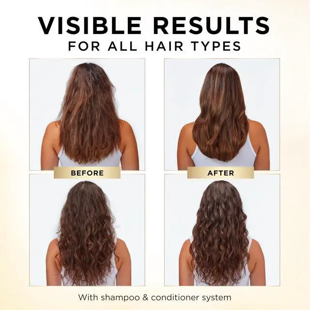 Alt view image 4 of 7 - Shampoo & Conditioner Set, Daily Moisture Renewal - Pro-V Nutrients for Dry, Color-Treated, Straight to Curly Hair, 72-Hour Hydration & Softness, 52.8 Oz Total + Miracle Rescue Shot (0.5 Oz)