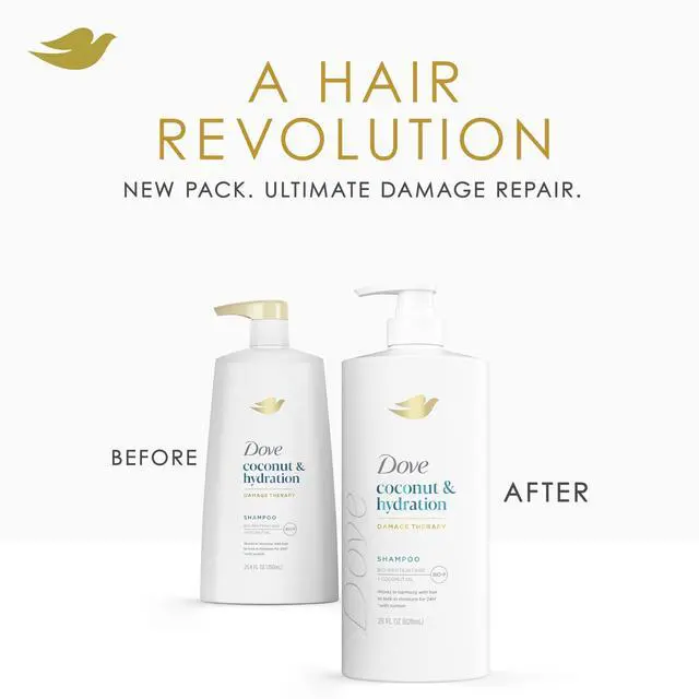 Alt view image 5 of 7 - Shampoo Coconut & Hydration for Dry Hair with Bio-Protein Care Technology and Coconut Oil 28 Fl Oz