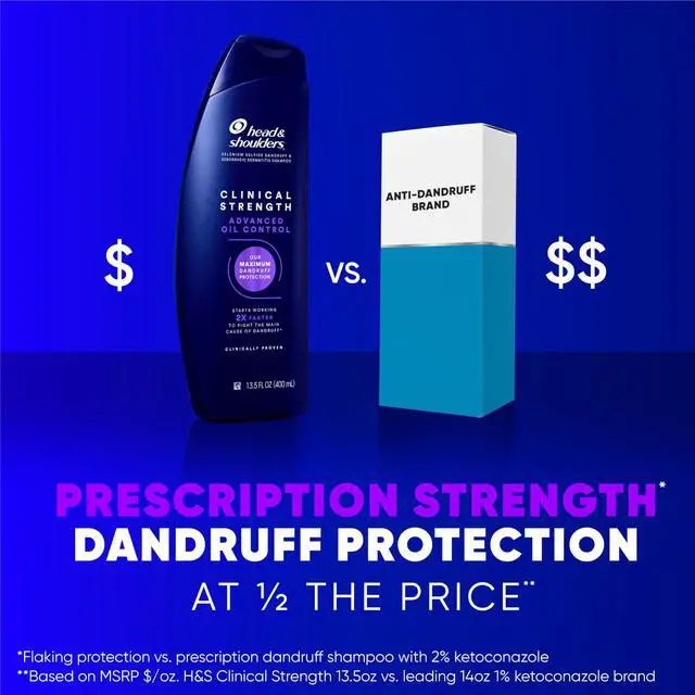 Alt view image 5 of 7 - Anti-Dandruff Shampoo with 1% Selenium Sulfide, Clinical Strength Advanced Oil Control Twin Pack, Seborrheic Dermatitis Relief, Oily Scalp, 13.5 Fl Oz Each