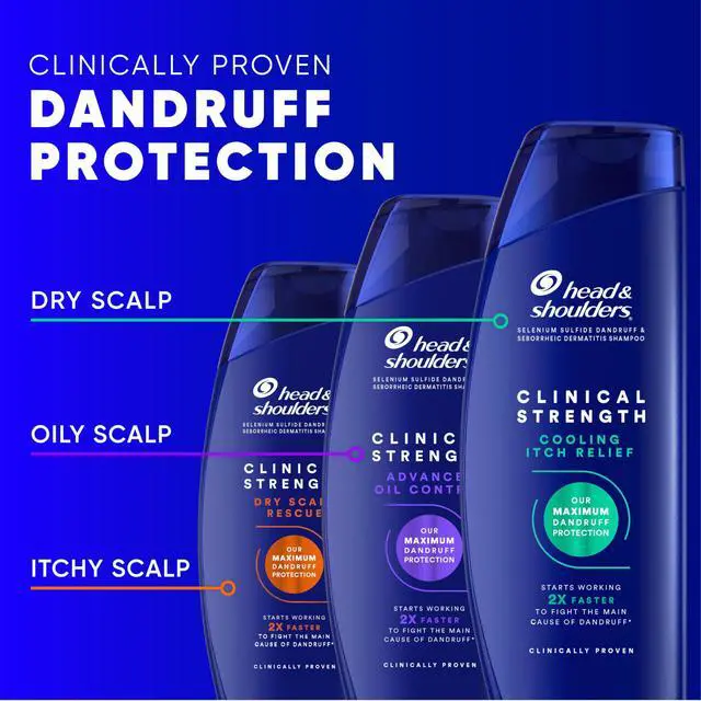 Alt view image 7 of 7 - Anti-Dandruff Shampoo with 1% Selenium Sulfide, Clinical Strength Advanced Oil Control Twin Pack, Seborrheic Dermatitis Relief, Oily Scalp, 13.5 Fl Oz Each