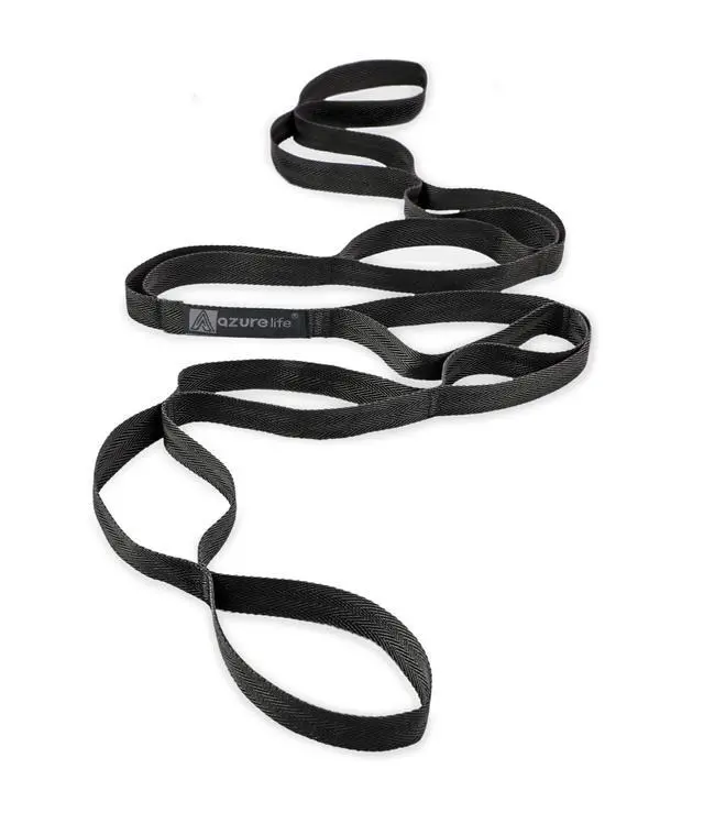 Alt view image 6 of 6 - Premium Durable Stretch Straps with Loops, Stretching Strap for Physical Therapy, Multi-Loop Yoga Strap Fitness Exercise Strap for Yoga, Pilates, Dance, Flexibility&Exercise