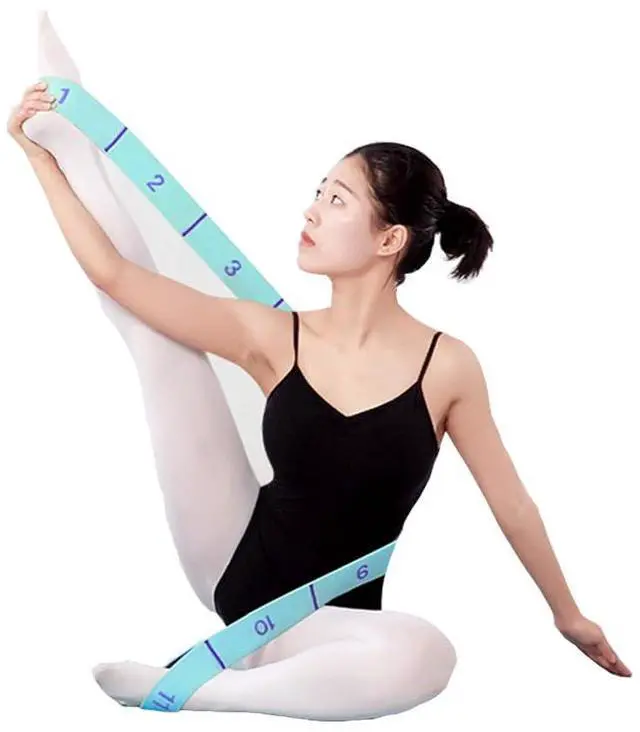 Alt view image 2 of 7 - 11 Loops Stretch band - Yoga, Pilates, Ballet, and Physical Therapy Stretching strap for Flexibility, Leg Stretching, and Exercise - Durable Stretching equipment for Dance and Fitness