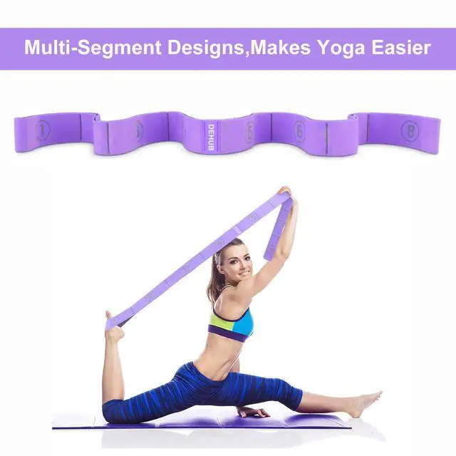 Alt view image 2 of 6 - Stretch Strap, Elastic Yoga Stretching Strap, Multi-Loop for Physical Therapy, Pilates, Yoga, Dance & Gymnastics Exercise and Flexible Pilates Stretch Band
