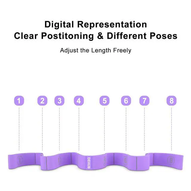 Alt view image 3 of 6 - Stretch Strap, Elastic Yoga Stretching Strap, Multi-Loop for Physical Therapy, Pilates, Yoga, Dance & Gymnastics Exercise and Flexible Pilates Stretch Band