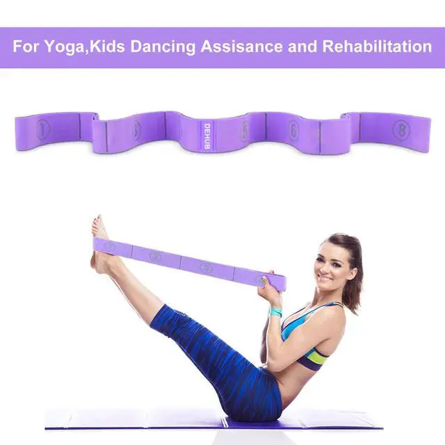 Alt view image 4 of 6 - Stretch Strap, Elastic Yoga Stretching Strap, Multi-Loop for Physical Therapy, Pilates, Yoga, Dance & Gymnastics Exercise and Flexible Pilates Stretch Band