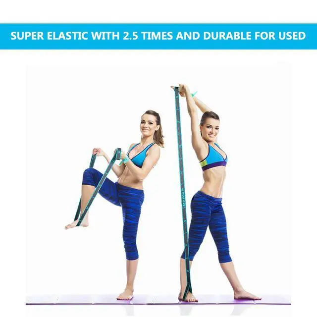 Alt view image 6 of 7 - Stretch Strap, Elastic Yoga Stretching Strap, Multi-Loop for Physical Therapy, Pilates, Yoga, Dance & Gymnastics Exercise and Flexible Pilates Stretch Band