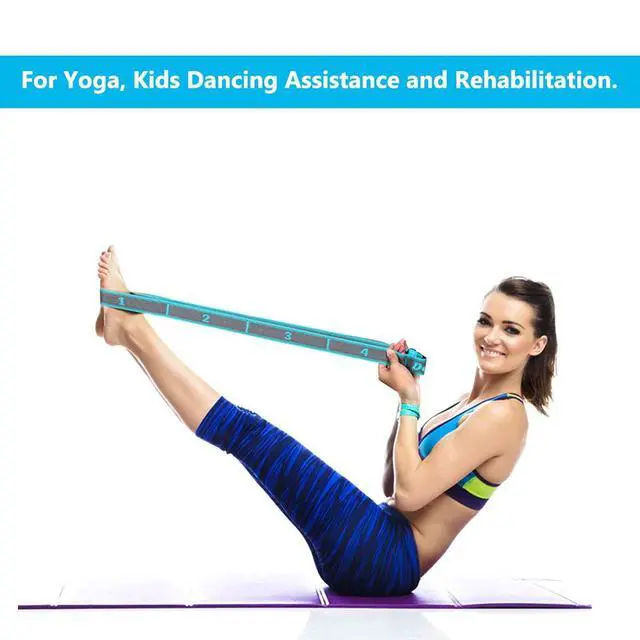 Alt view image 5 of 7 - Stretch Strap, Elastic Yoga Stretching Strap, Multi-Loop for Physical Therapy, Pilates, Yoga, Dance & Gymnastics Exercise and Flexible Pilates Stretch Band