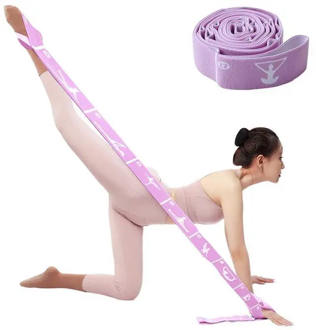 Main image of Yoga Strap with 12 Loops - Multi-Functional Stretch Band for Pilates, Dance, Gymnastics, Physical Therapy, Flexibility & Resistance Training, Ballet, Latin Workouts