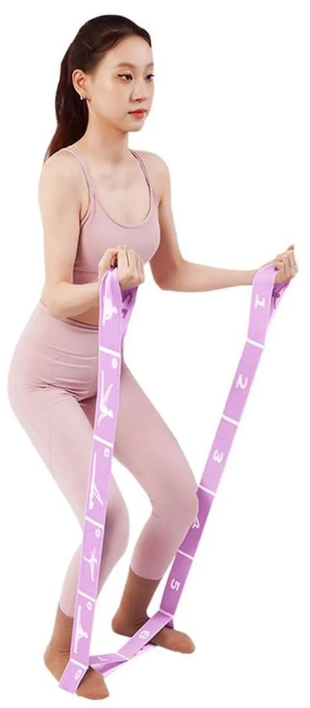 Alt view image 7 of 7 - Yoga Strap with 12 Loops - Multi-Functional Stretch Band for Pilates, Dance, Gymnastics, Physical Therapy, Flexibility & Resistance Training, Ballet, Latin Workouts