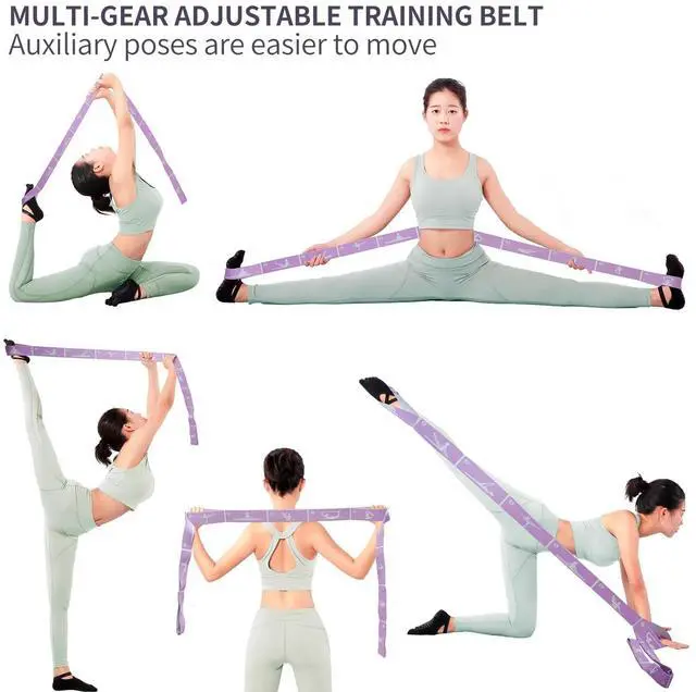 Alt view image 6 of 7 - Yoga Strap with 12 Loops - Multi-Functional Stretch Band for Pilates, Dance, Gymnastics, Physical Therapy, Flexibility & Resistance Training, Ballet, Latin Workouts