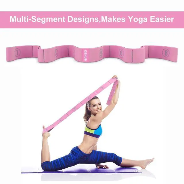 Alt view image 2 of 6 - Stretch Strap, Elastic Yoga Stretching Strap, Multi-Loop for Physical Therapy, Pilates, Yoga, Dance & Gymnastics Exercise and Flexible Pilates Stretch Band