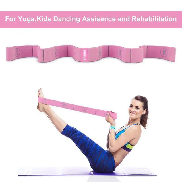 Alt view image 4 of 6 - Stretch Strap, Elastic Yoga Stretching Strap, Multi-Loop for Physical Therapy, Pilates, Yoga, Dance & Gymnastics Exercise and Flexible Pilates Stretch Band