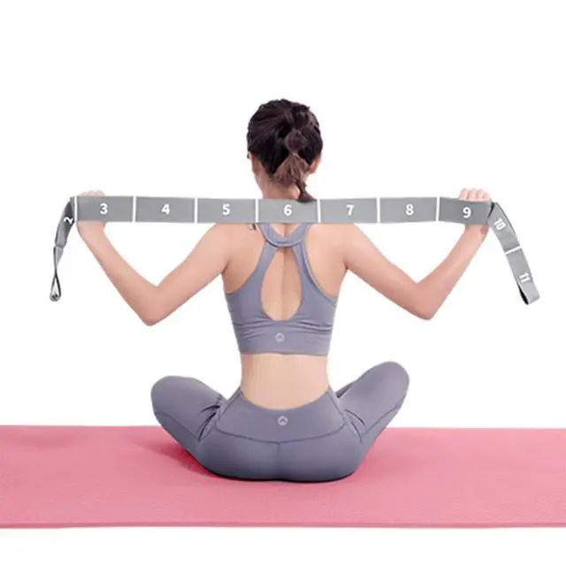 Alt view image 3 of 7 - 11 Loops Stretching band - Yoga, Pilates, Ballet Stretching Band for Flexibility, Leg Stretching, and Exercise - Durable Stretching equipment for Dance and Fitness (11 Grids-Grey)
