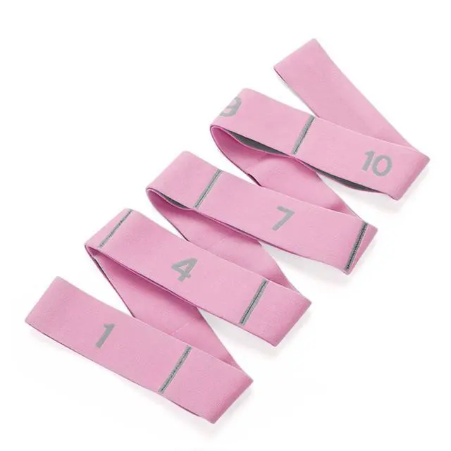 Alt view image 7 of 7 - 11 Loops Stretching band - Yoga, Pilates, Ballet Stretching Band for Flexibility, Leg Stretching, and Exercise - Stretching equipment for Dance and Fitness (11 Grids-Pink)