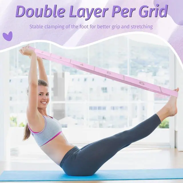 Alt view image 5 of 7 - Stretching Strap with 11 Loops, Stretch Out Straps for Physical Therapy, Yoga, Pilates, Ballet, Versatile Stretch Out Strap for Flexibility, Dance & Home Workouts, Full Body Stretching