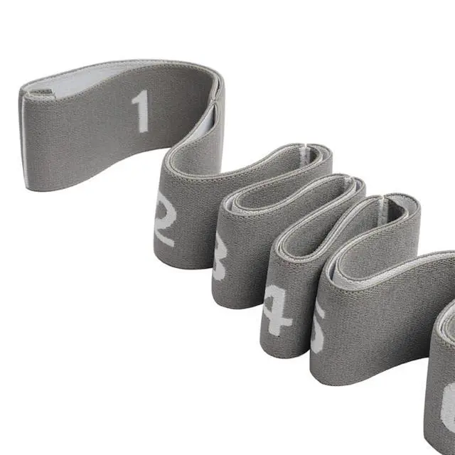 Alt view image 6 of 7 - 11 Loops Stretching band - Yoga, Pilates, Ballet Stretching Band for Flexibility, Leg Stretching, and Exercise - Durable Stretching equipment for Dance and Fitness (11 Grids-Grey)