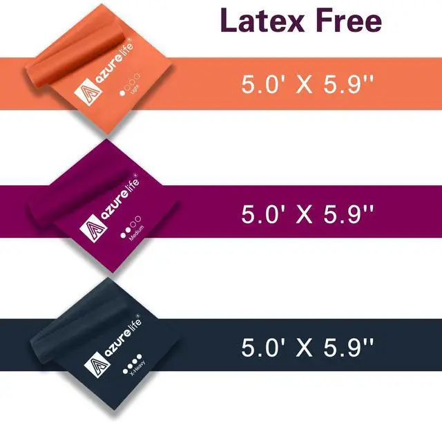Alt view image 3 of 7 - Resistance Bands,Professional Long Non-Latex Elastic Stretch Bands,Exercise Bands for Physical Therapy, Yoga, Pilates, Rehab, at-Home or The Gym Workouts, Strength Training
