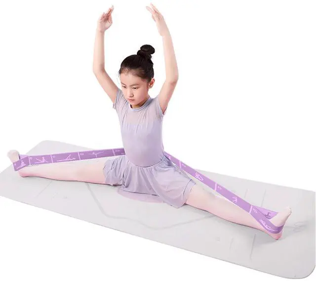 Main image of Adjustable Stretch Strap for Kids, 8-Loop Elastic Resistance Band for Children Gymnastics, Ballet Dance, Yoga, StuffPilates & Flexibility Training, Home Exercise Equipment for Girls