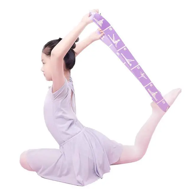 Alt view image 4 of 6 - Adjustable Stretch Strap for Kids, 8-Loop Elastic Resistance Band for Children Gymnastics, Ballet Dance, Yoga, StuffPilates & Flexibility Training, Home Exercise Equipment for Girls