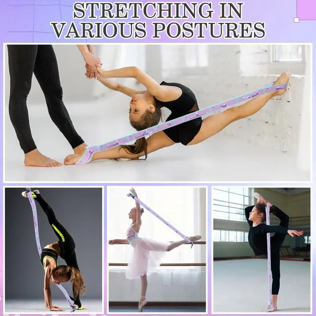 Alt view image 7 of 7 - 1 Pcs Stretch Strap for Kids Elastic Gymnastic Stretching Ballet Dance Band with 8 Loops Adjustable Exercise Training Resistance Strap for Children Stuff Pilates Latin Yoga Equipment (Purple)