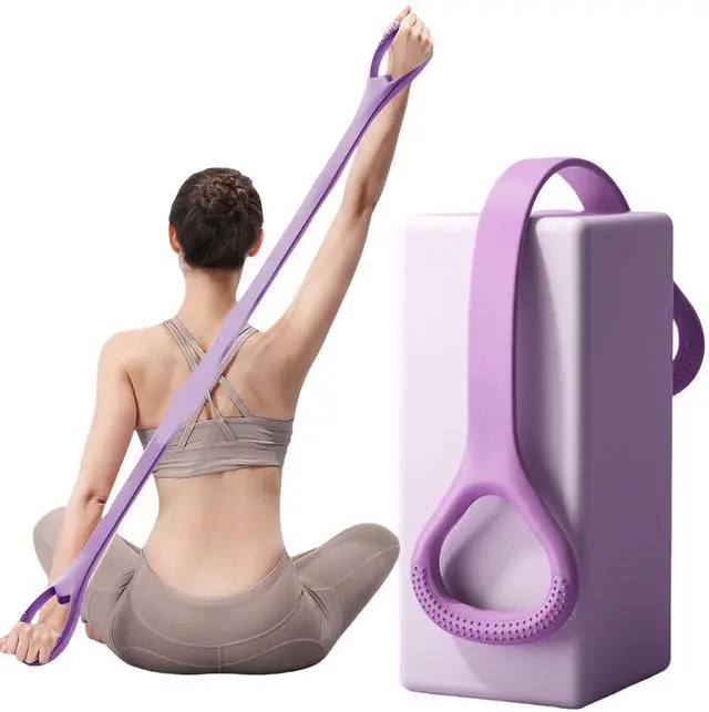Main image of Figure 8 Resistance Band - Figure 8 Resistance Bands with Handles - 20LB Exercise Bands for Women & Men - Yoga Stretching Belt (Purple)