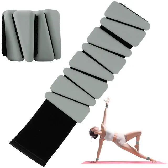 Main image of Wrist Weights Set of 2, Adjustable Silicone Workout Weights for Women and Men, Wearable Ankle/Wrist Weights Suitable for Yoga, Dance, Pilates, Pool Exercises and Jogging, 2lb