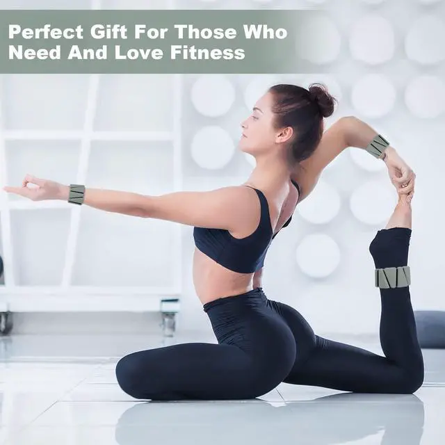 Alt view image 7 of 7 - Wrist Weights Set of 2, Adjustable Silicone Workout Weights for Women and Men, Wearable Ankle/Wrist Weights Suitable for Yoga, Dance, Pilates, Pool Exercises and Jogging, 2lb