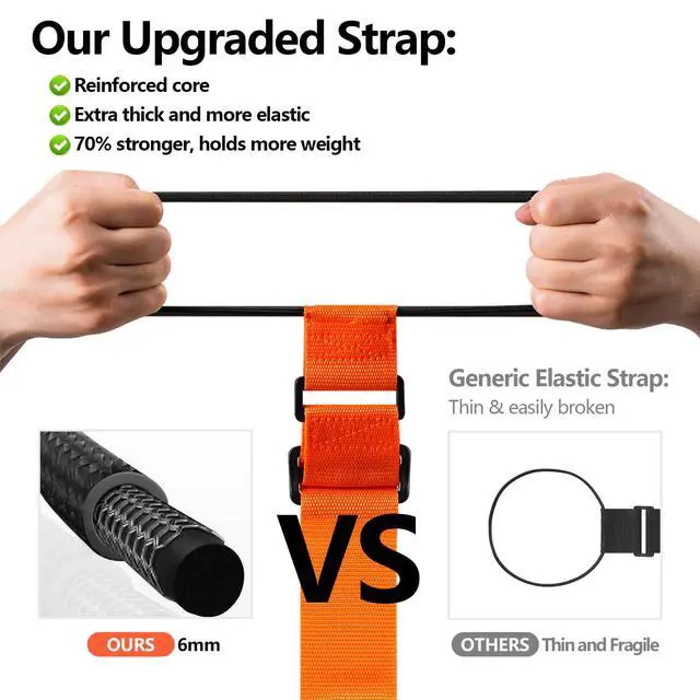 Alt view image 3 of 7 - Add a Bag Luggage Straps 2 Pack, Adjustable Bungee Elastic Belt to Connect Two Suitcases, Secure Carry On & Travel Essentials (Black)