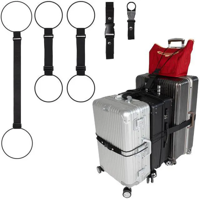Main image of Adjustable Luggage Straps for Suitcases 3 PCS Connect Suitcases