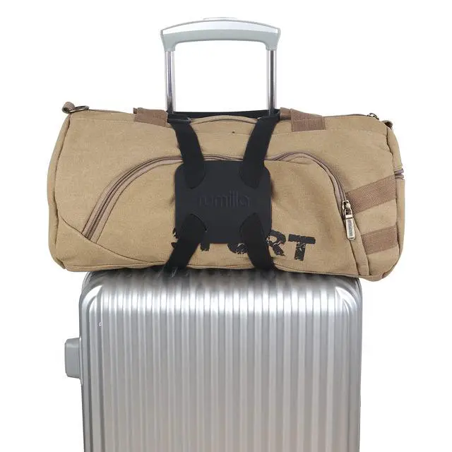 Alt view image 3 of 5 - Luggage Straps Bag Bungee Luggage Straps Suitcase Adjustable BeltAdd a Bag Easy to Travel Suitcase Elastic Strap Belt (Black)